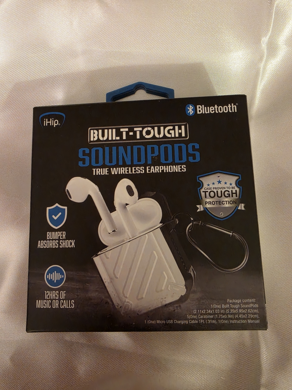 h.i.p. Built-Tough SoundPods True Wireless Earphones - Black & Blue